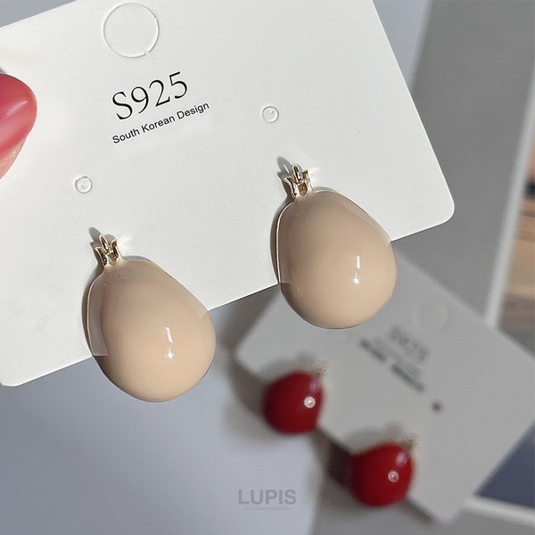 ぷっくりドロップフープピアス -激安ピアスの通販販売-ルピス(LUPIS)
