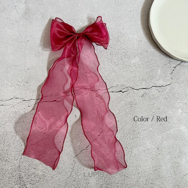 オーガンジーリボンヘアクリップ - ヘアアクセサリーを激安で通販販売  