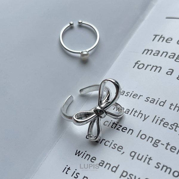 リボン◆70's シルバーリング ヴィンテージ アンティーク フランス アンティークメタルリボンリング - リング・指輪を激安で通販販売