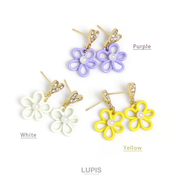 ハートフラワーピアス -激安ピアスの通販販売-ルピス(LUPIS)