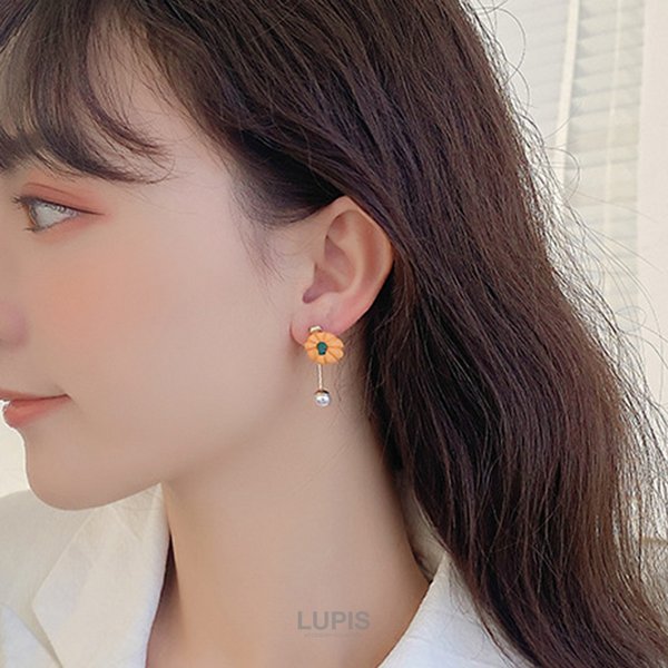 かぼちゃ×パールバックキャッチピアス - ピアスを激安で通販販売