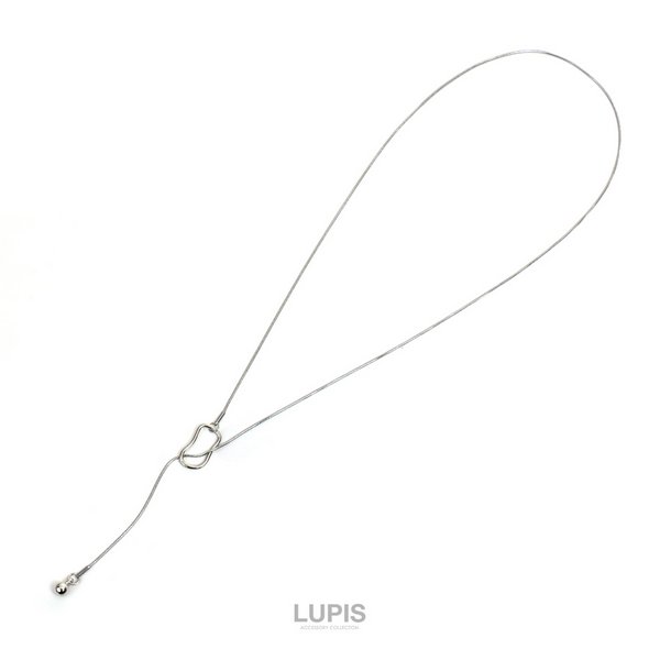 M.U.L. チェーンラリエットネックレス ・マットグレー　最終お値引き価格 MUL・チェーンラリエットネックレス ・マットグレー