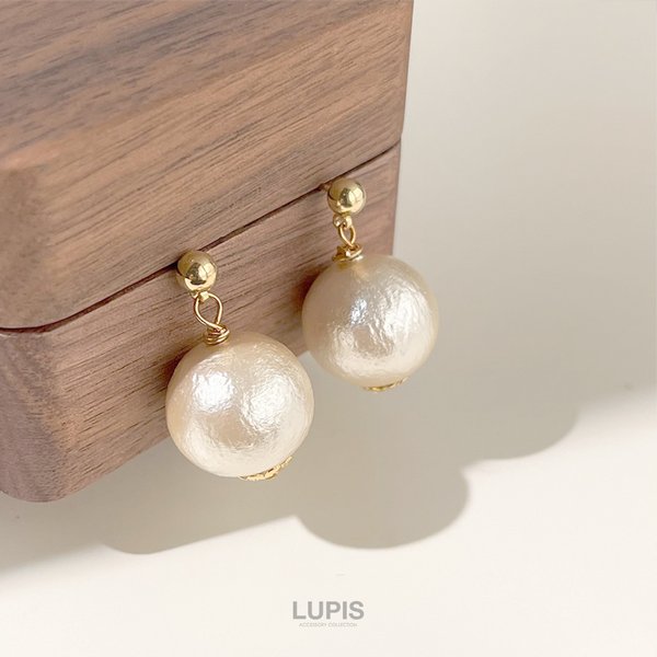 コットンパールピアス - ピアスを激安で通販販売 | プチプラ