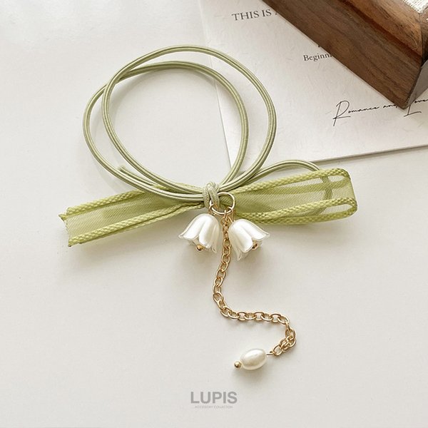 エレガントすずらんヘアゴム - ヘアアクセサリーを激安で通販販売