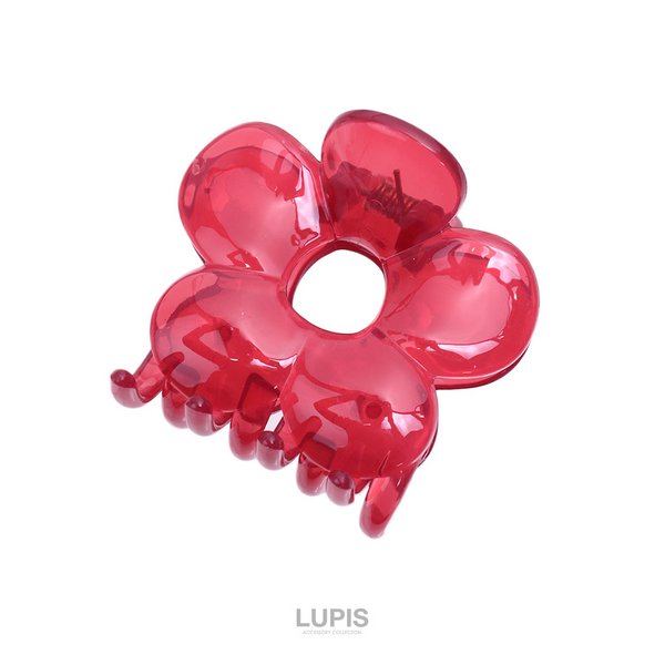 クリアカラーフラワーバンスクリップ - ヘアアクセサリーを激安で通販