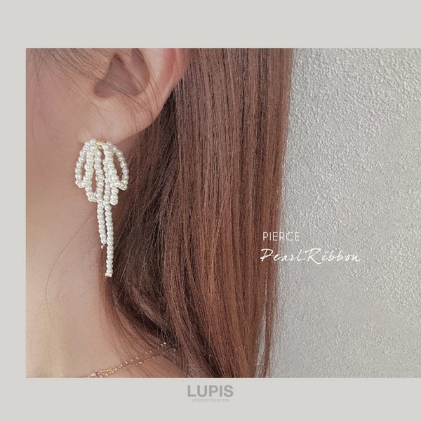 パールリボンピアス - ピアスを激安で通販販売 | プチプラアクセサリー