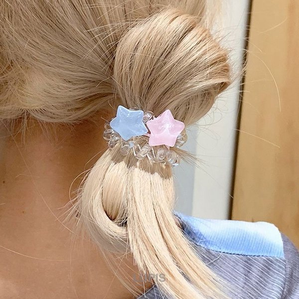 ツインスタースプリングヘアゴム - ヘアアクセサリーを激安で通販販売