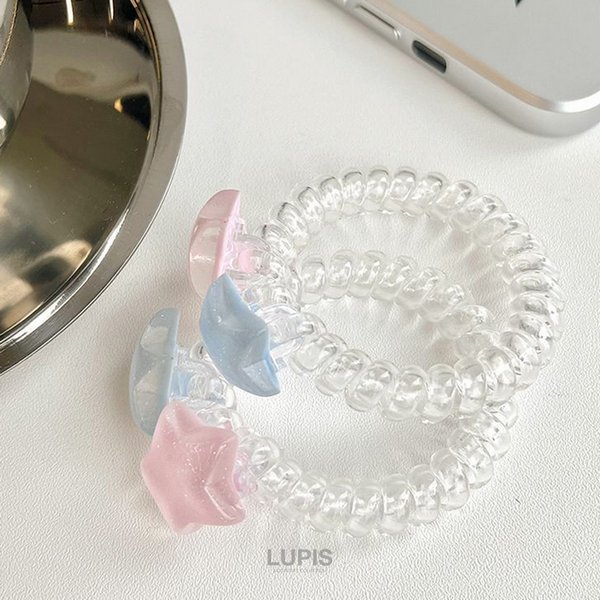 ツインスタースプリングヘアゴム - ヘアアクセサリーを激安で通販販売