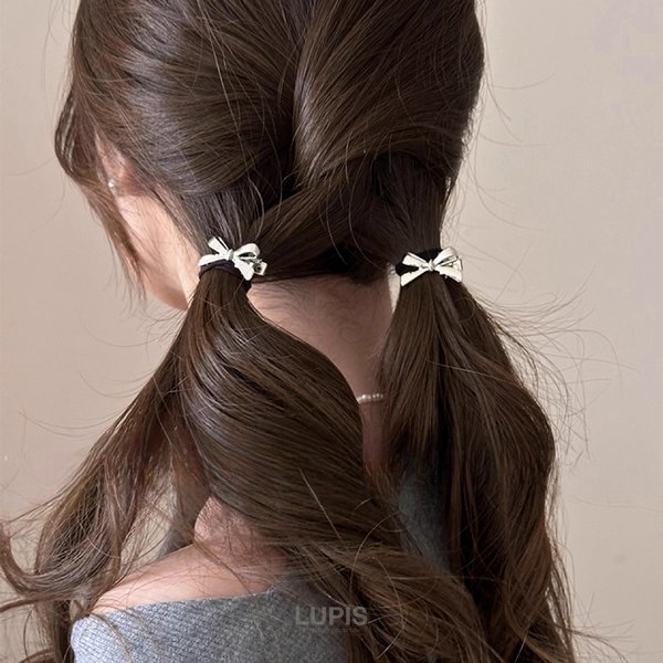 メタルリボンミニヘアクリップ - ヘアアクセサリーを激安で通販販売  
