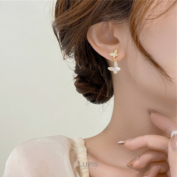 エレガント2連バタフライピアス - ピアスを激安で通販販売 | プチプラ