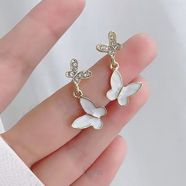 エレガント2連バタフライピアス - ピアスを激安で通販販売 | プチプラ