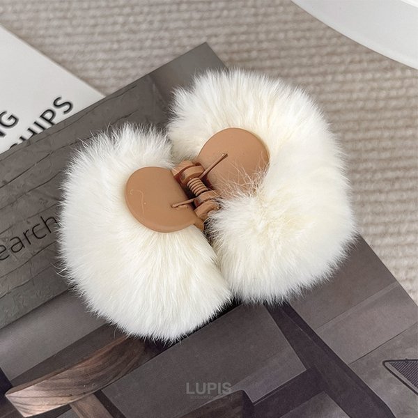 ポンポンファースリムバンスクリップ - ヘアアクセサリーを激安で通販