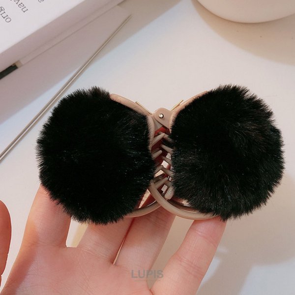 ポンポンファースリムバンスクリップ - ヘアアクセサリーを激安で通販