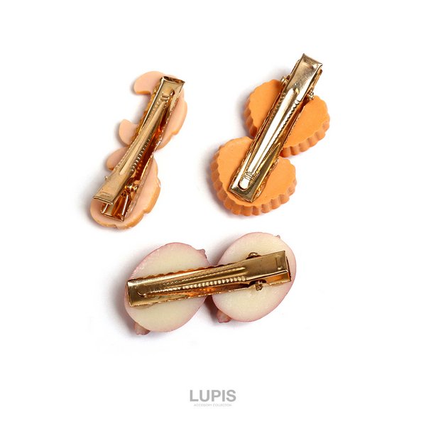 ルビーペア フードサンプルヘアクリップ - ヘアアクセサリーを激安で通販販売