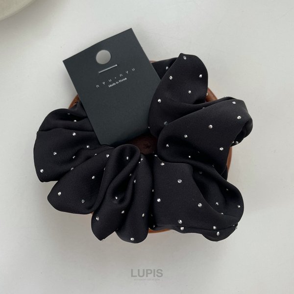 キラキラドットサテンシュシュ - ヘアアクセサリーを激安で通販販売