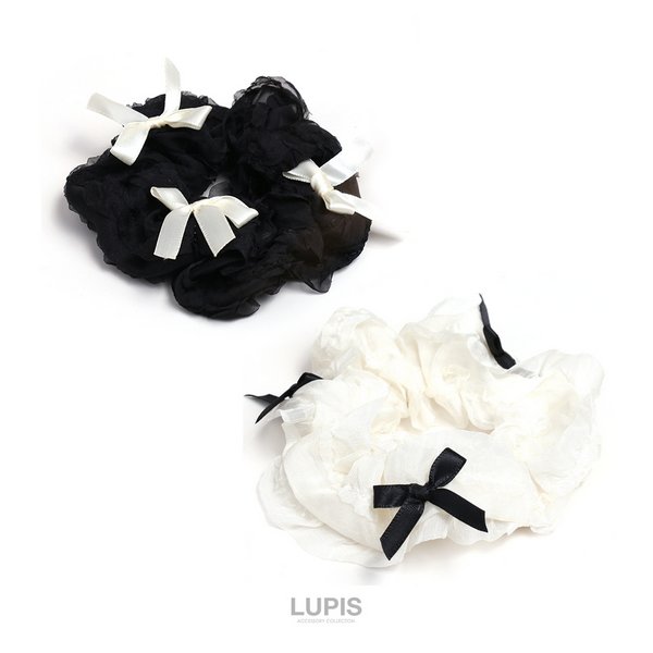 ミニリボンフリルシュシュ - ヘアアクセサリーを激安で通販販売