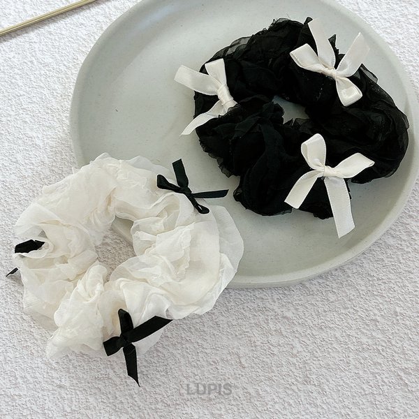 ミニリボンフリルシュシュ - ヘアアクセサリーを激安で通販販売