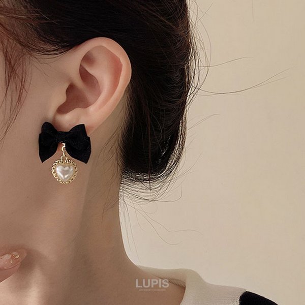 リボン×ハートピアス - ピアスを激安で通販販売 | プチプラ