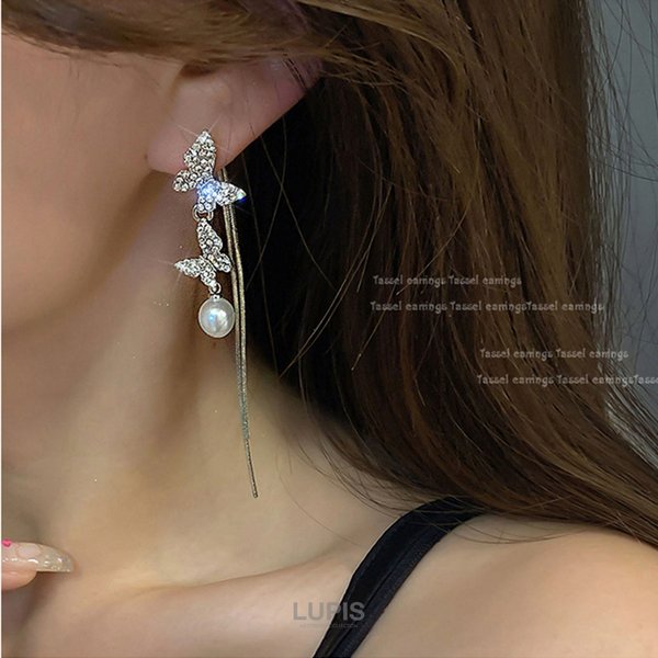 パヴェバタフライアシンメトリーピアス激安通販 - ピアスを激安で通販