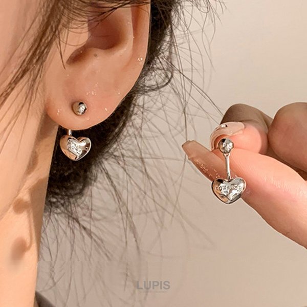 メタルハートバックキャッチピアス - ピアスを激安で通販販売