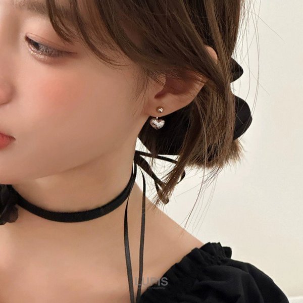 メタルハートバックキャッチピアス - ピアスを激安で通販販売