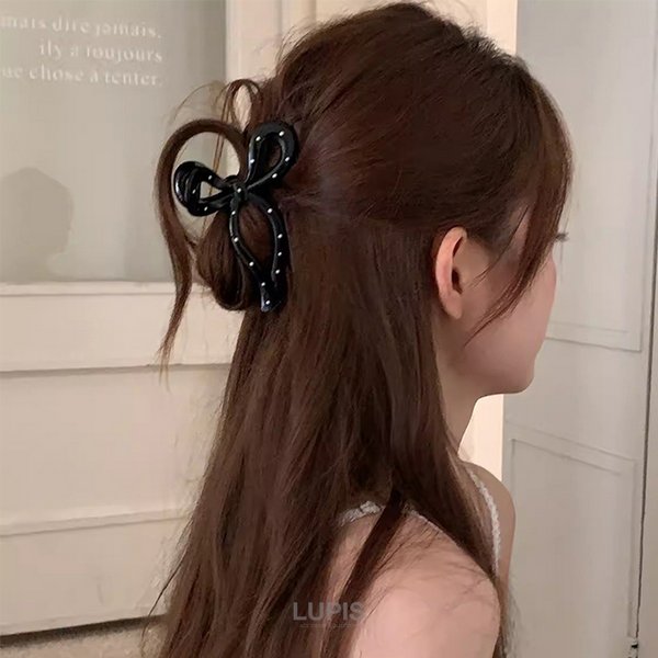 ドットリボンバンスクリップ - ヘアアクセサリーを激安で通販