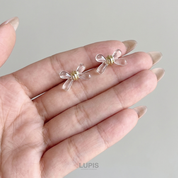 クリアリボンピアス - ピアスを激安で通販販売 | プチプラアクセサリー