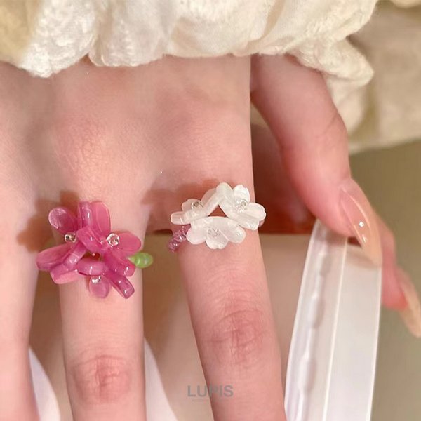 ボリュームフラワービーズリング激安通販 - リング・指輪を激安で通販