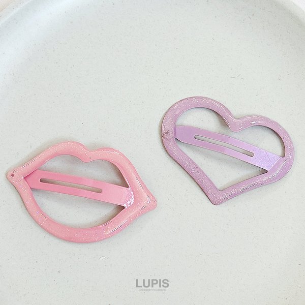 ハート×リップぱっちんヘアピン激安通販 - ヘアアクセサリーを激安で
