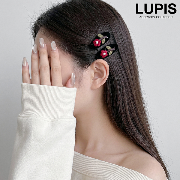 刺繍フラワーミニヘアクリップ激安通販 - ヘアアクセサリーを激安で