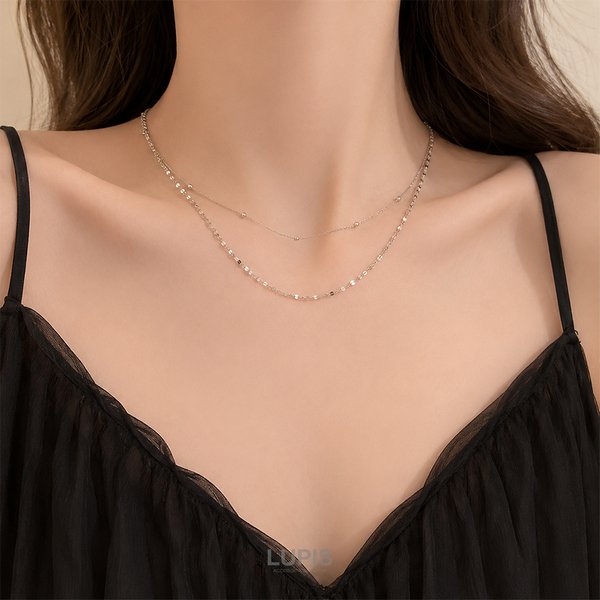 ボール×ペタル2連ネックレス -激安ネックレスの通販販売-ルピス(LUPIS)