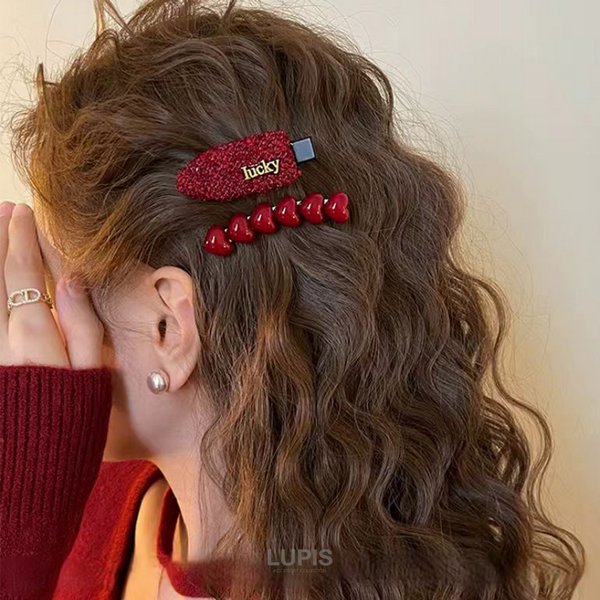 6連ハートヘアクリップ-激安ヘアアクセサリーの通販販売-ルピス(LUPIS)