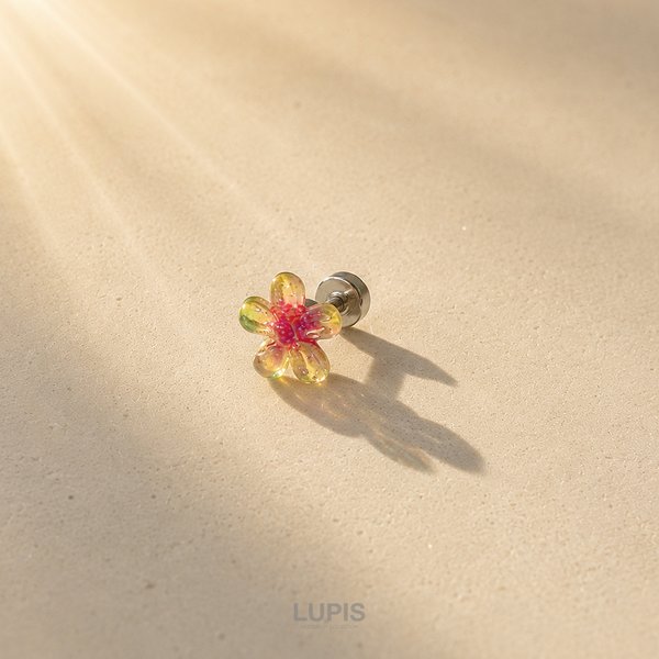 グラデーションフラワーピアス -激安ピアスの通販販売-ルピス(LUPIS)