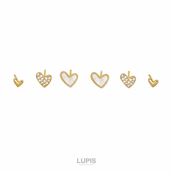 ニュアンスハートピアスセット -激安ピアスの通販販売-ルピス(LUPIS)