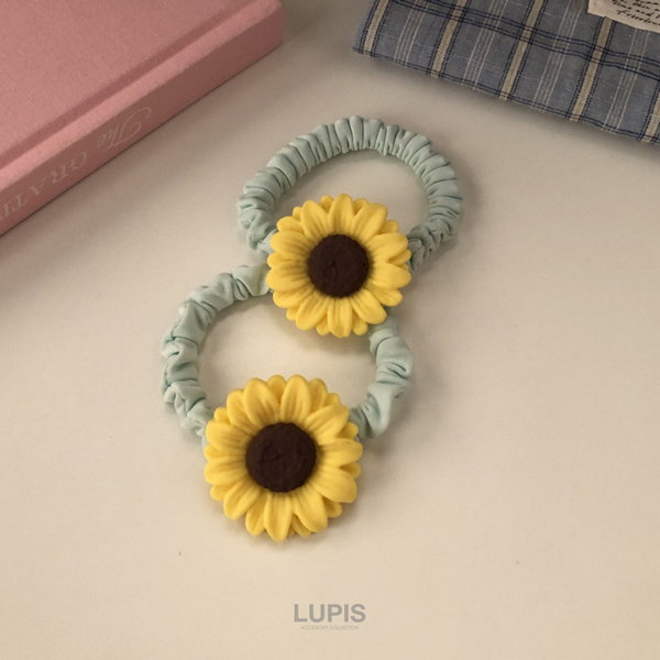 ひまわりヘアゴム-激安ヘアアクセサリーの通販販売-ルピス(LUPIS)