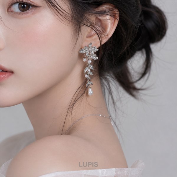 フラワーリーフメタルピアス -激安ピアスの通販販売-ルピス(LUPIS)