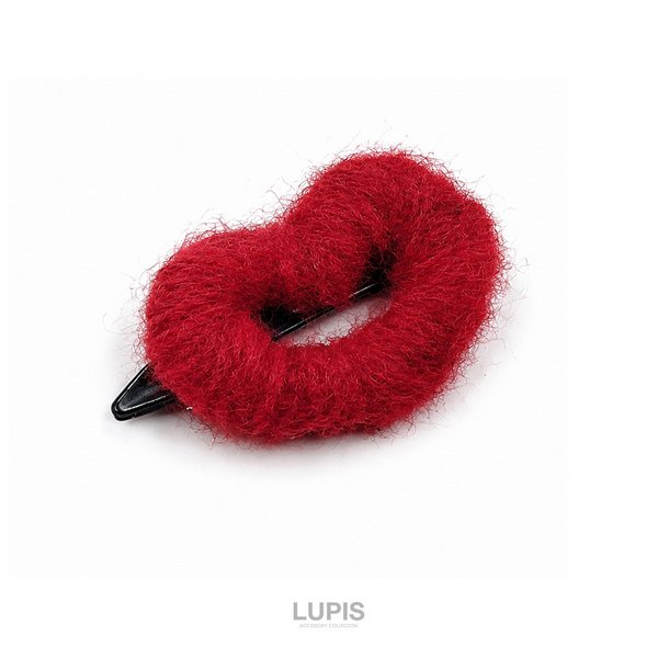 毛糸ハートヘアピン-激安ヘアアクセサリーの通販販売-ルピス(LUPIS)