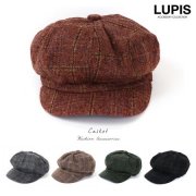 チェック柄キャスケット