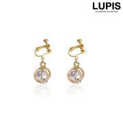 ゴールドサークルストーンイヤリング