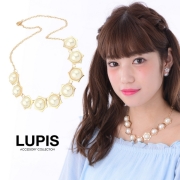 9連パールゴールドネックレス