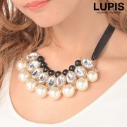 パールビジューストーンネックレス(2色あり)