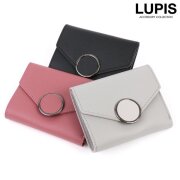 メタルリング3つ折りカードウォレット
