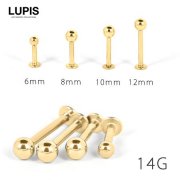 【14G】ゴールドシンプルラブレットスタッドボディピアス