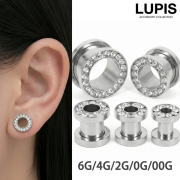 【6G?00G】パヴェフレッシュトンネルボディピアス