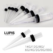 【14G～00G】クリアエキスパンダーボディピアス・拡張器