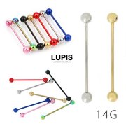【14G】カラーロングストレートバーベルボディピアス