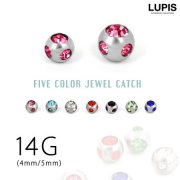 【14G】ファイブカラージュエルキャッチ