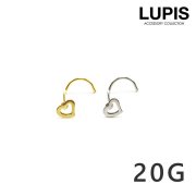 【20G】ハートフレームノストリルスクリューボディピアス・鼻ピアス