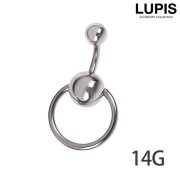 【14G】スレイブバナナバーベルボディピアス・へそピアス