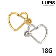【18G】ハートフレームストレートバーベルボディピアス